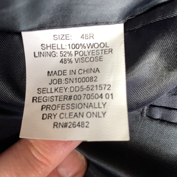 Mens sport coat navy - Picture 6 of 6